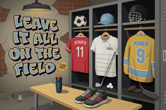 Inspirational Sports Locker Room Canvas