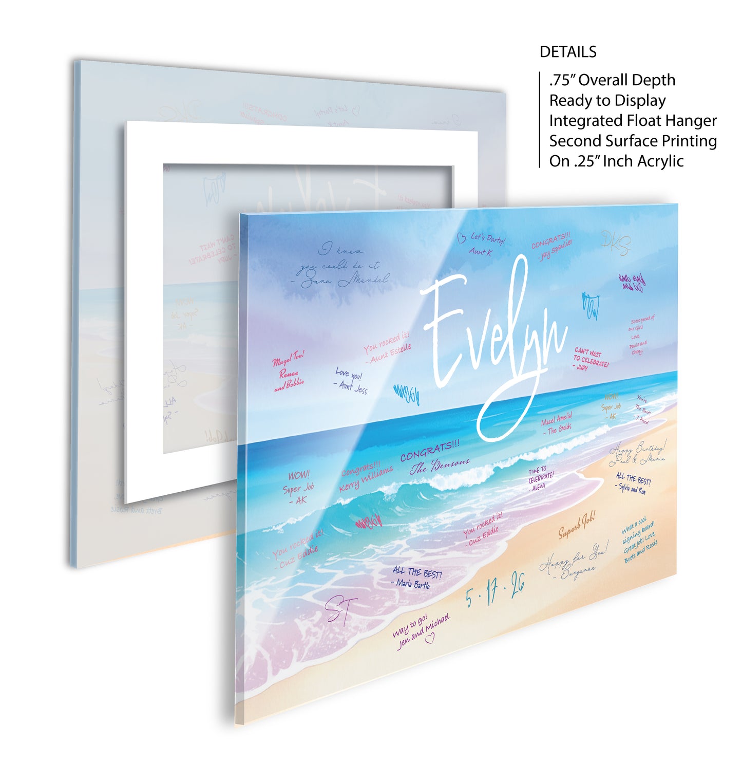 Beach Theme Signing Board