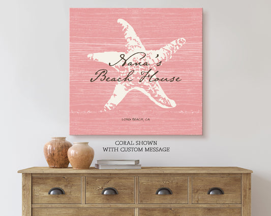 Custom Starfish Beach Canvas Wall Art