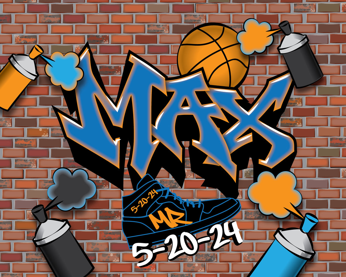 Personalized Graffiti Style Event Banner
