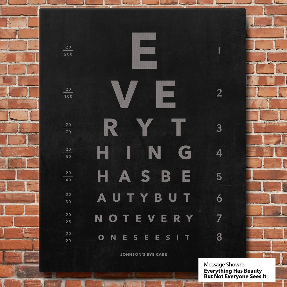Custom Message Eye Chart