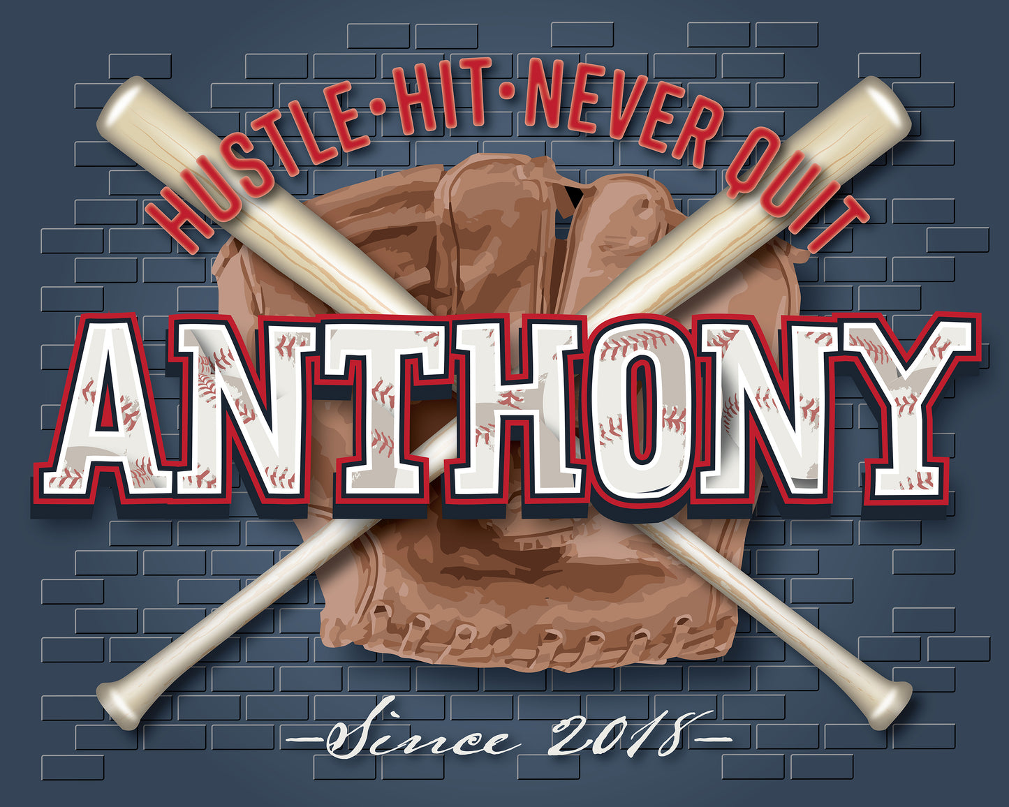 Personalized Baseball Canvas