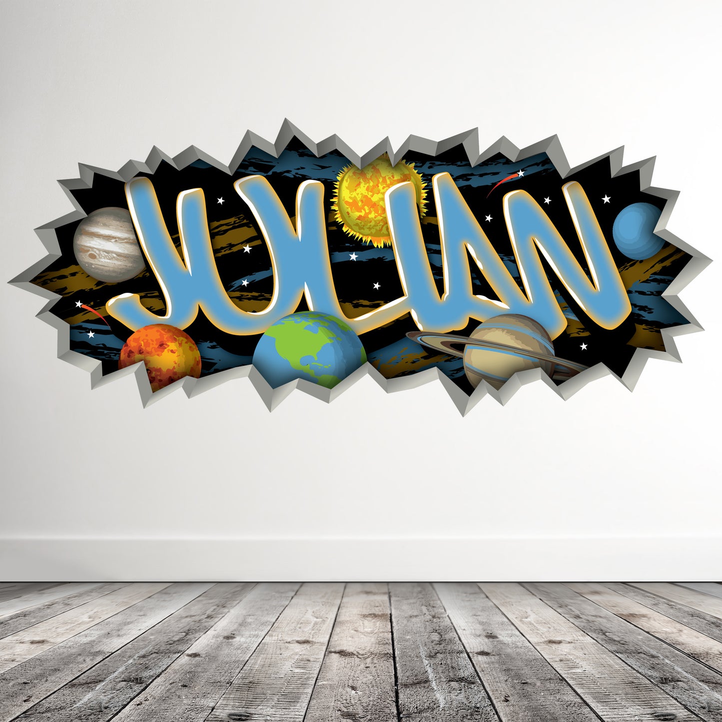 Graffiti Outer Space Name Decal