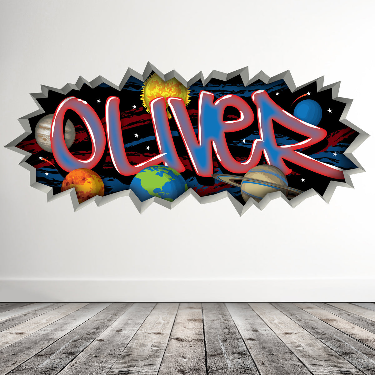 Graffiti Outer Space Name Decal