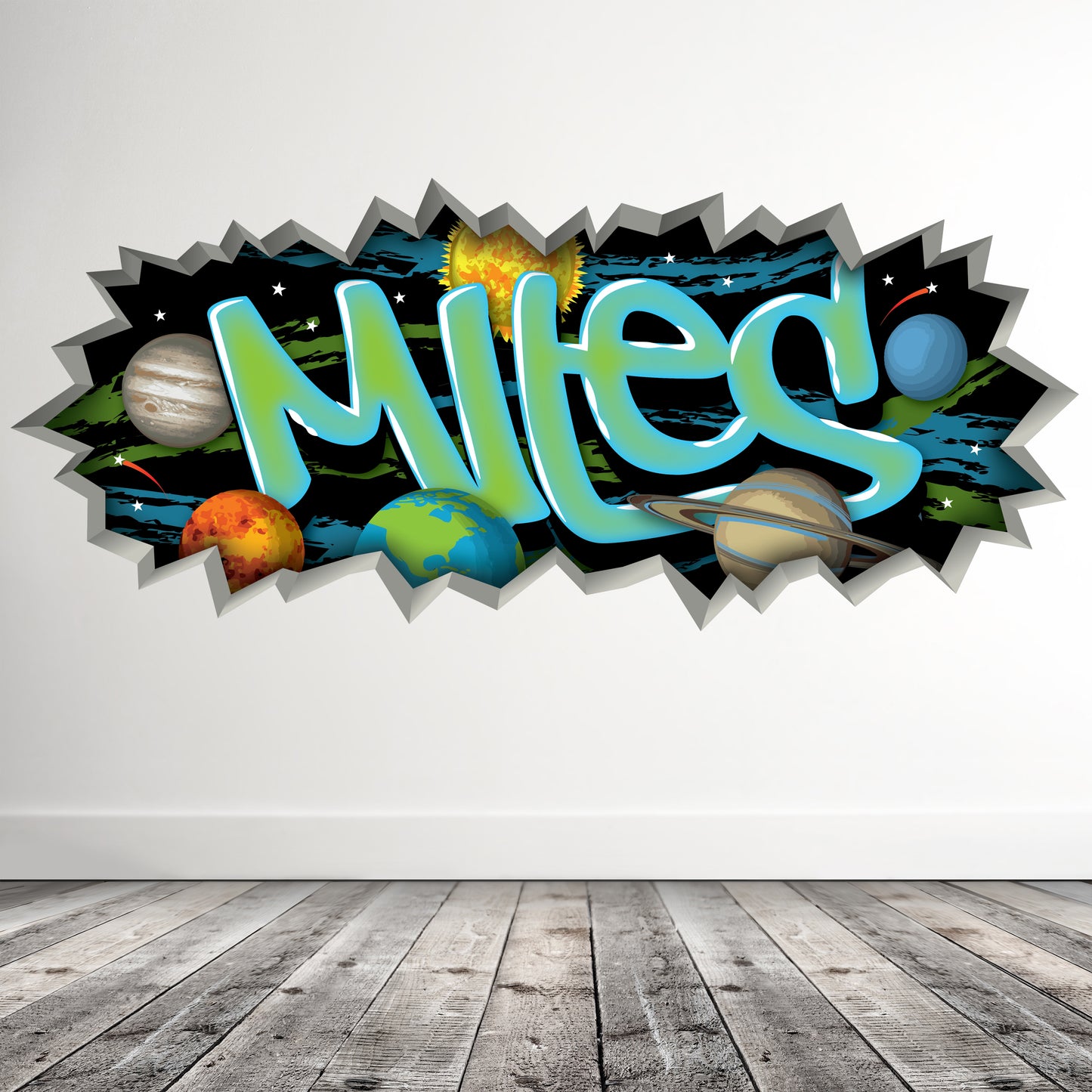 Graffiti Outer Space Name Decal