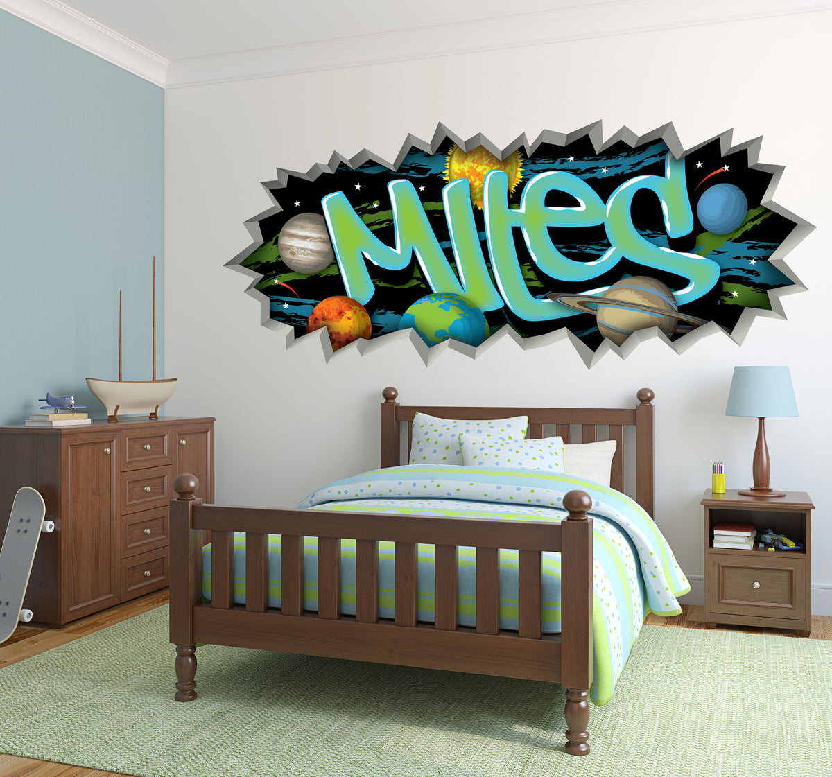 Graffiti Outer Space Name Decal