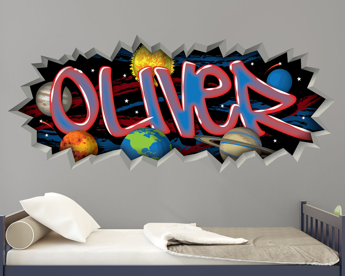 Graffiti Outer Space Name Decal