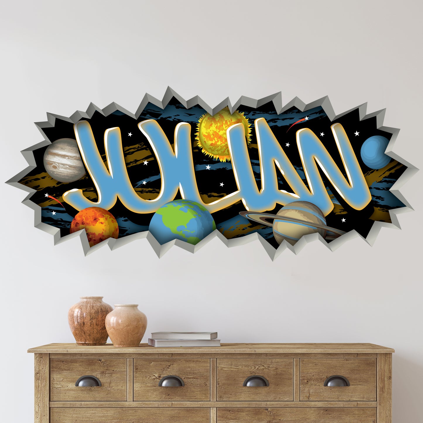 Graffiti Outer Space Name Decal