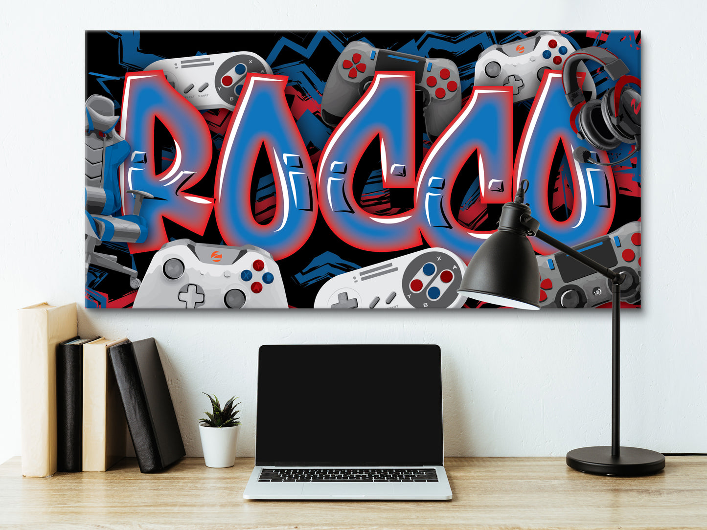 Personalized Gamer Graffiti Style Name Canvas