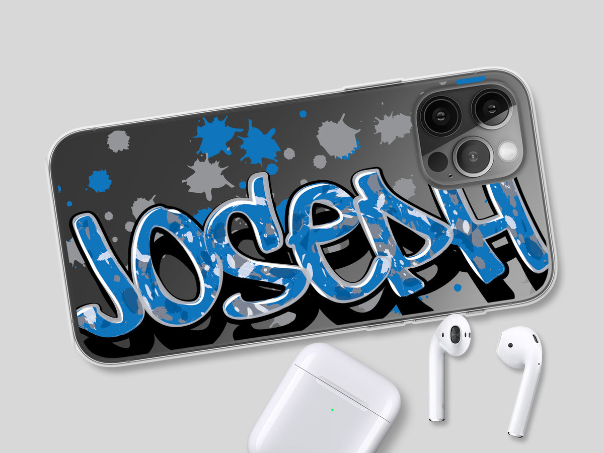 Personalized Graffiti Name Paint Splatter Phone Case