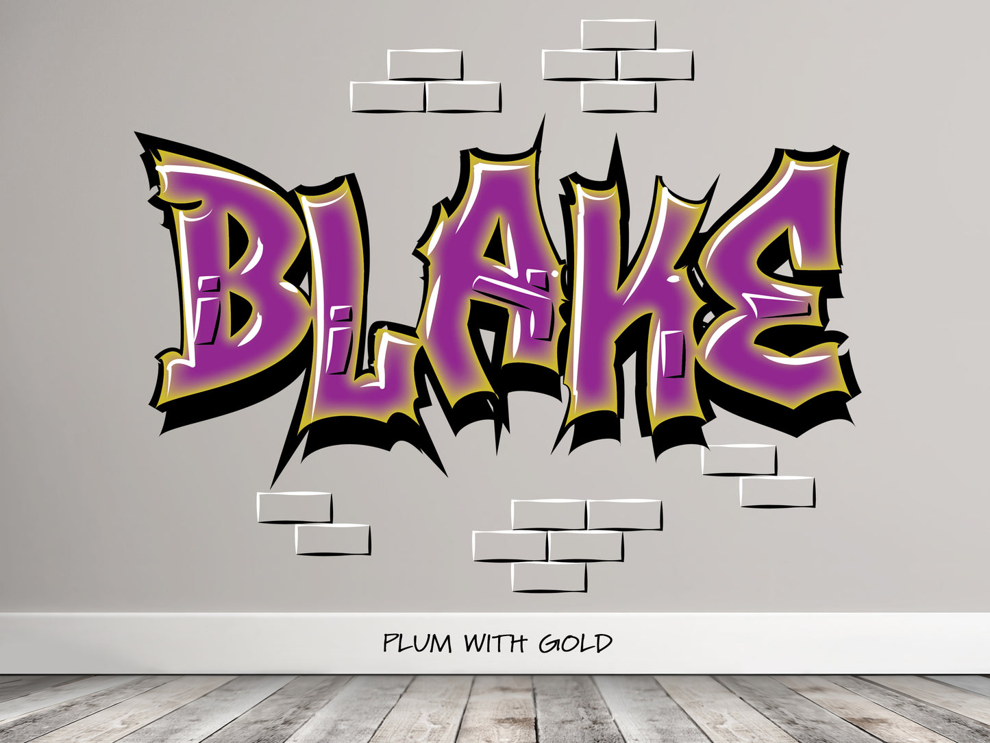 Brick Graffiti Name Decal