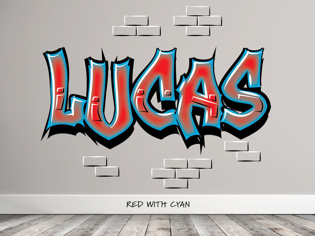 Brick Graffiti Name Decal