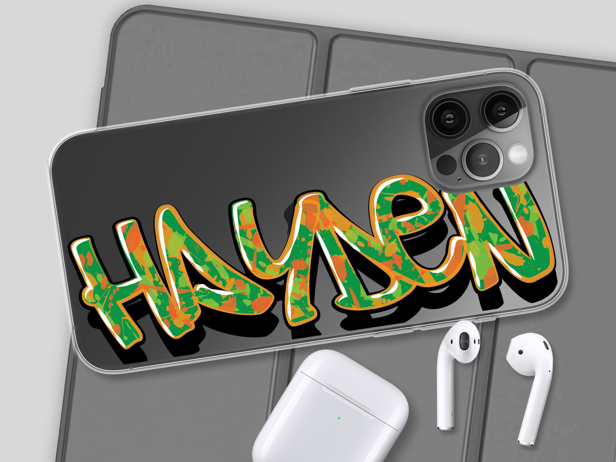 Personalized Graffiti Name Paint Splatter Phone Case