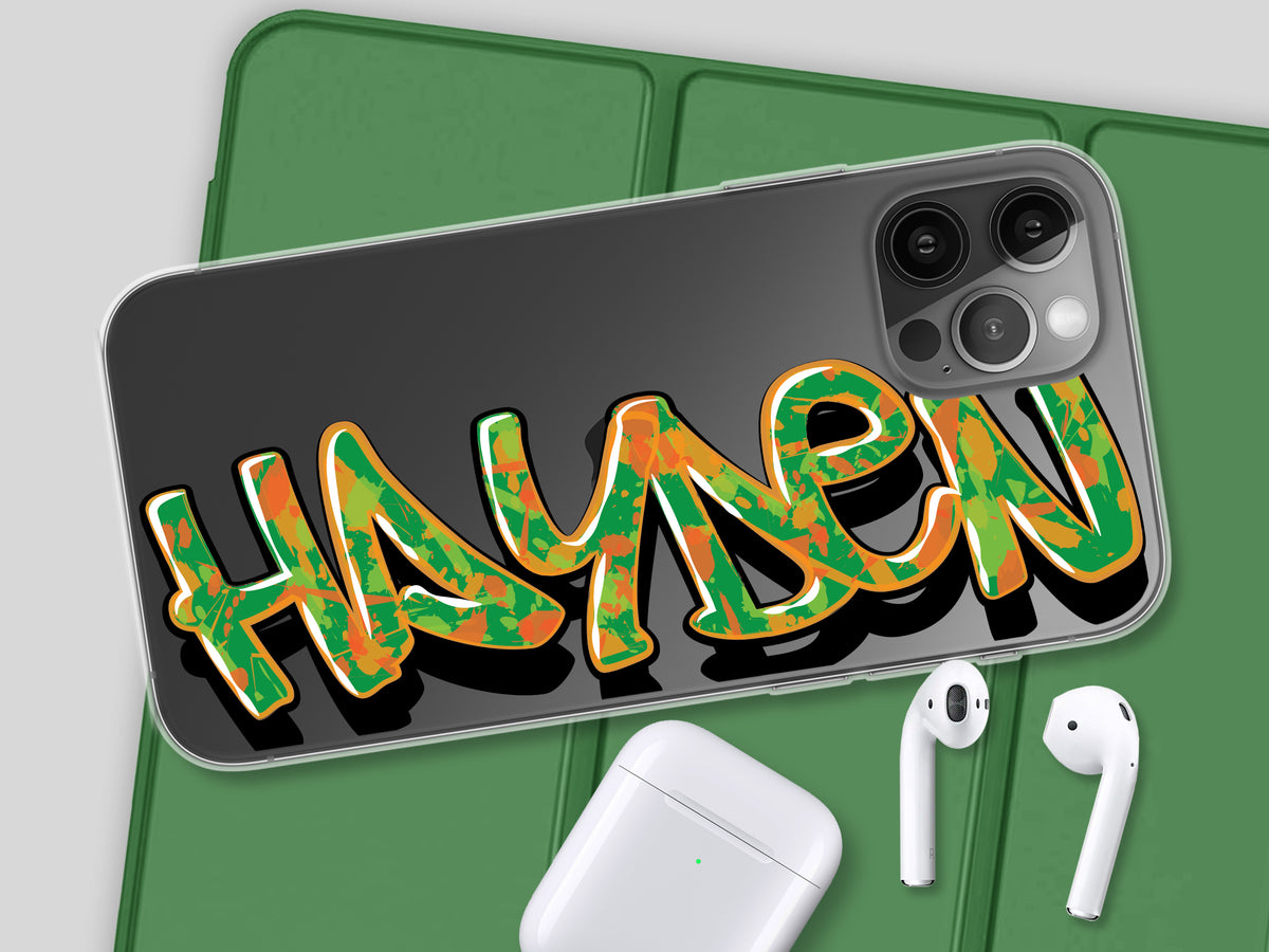 Personalized Graffiti Name Paint Splatter Phone Case