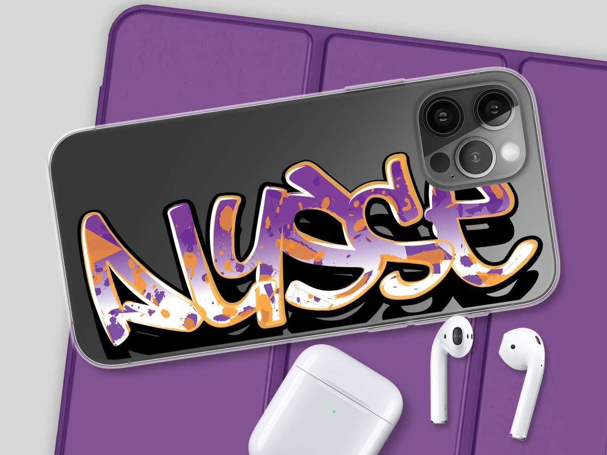 Personalized Graffiti Name Paint Splatter Phone Case