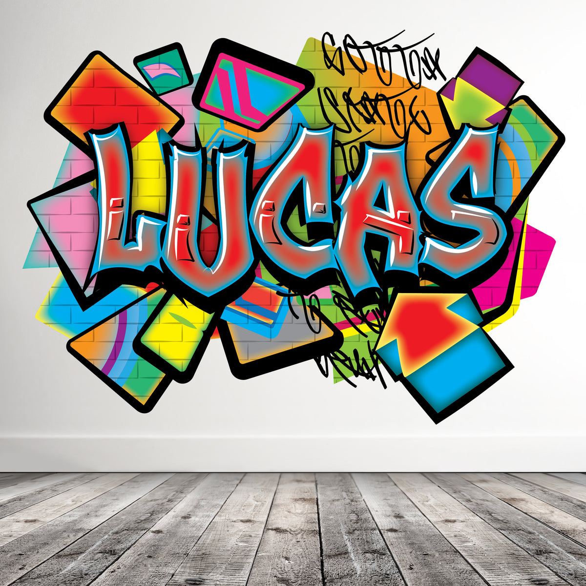 Personalized Vibrant Graffiti Name Wall Decal