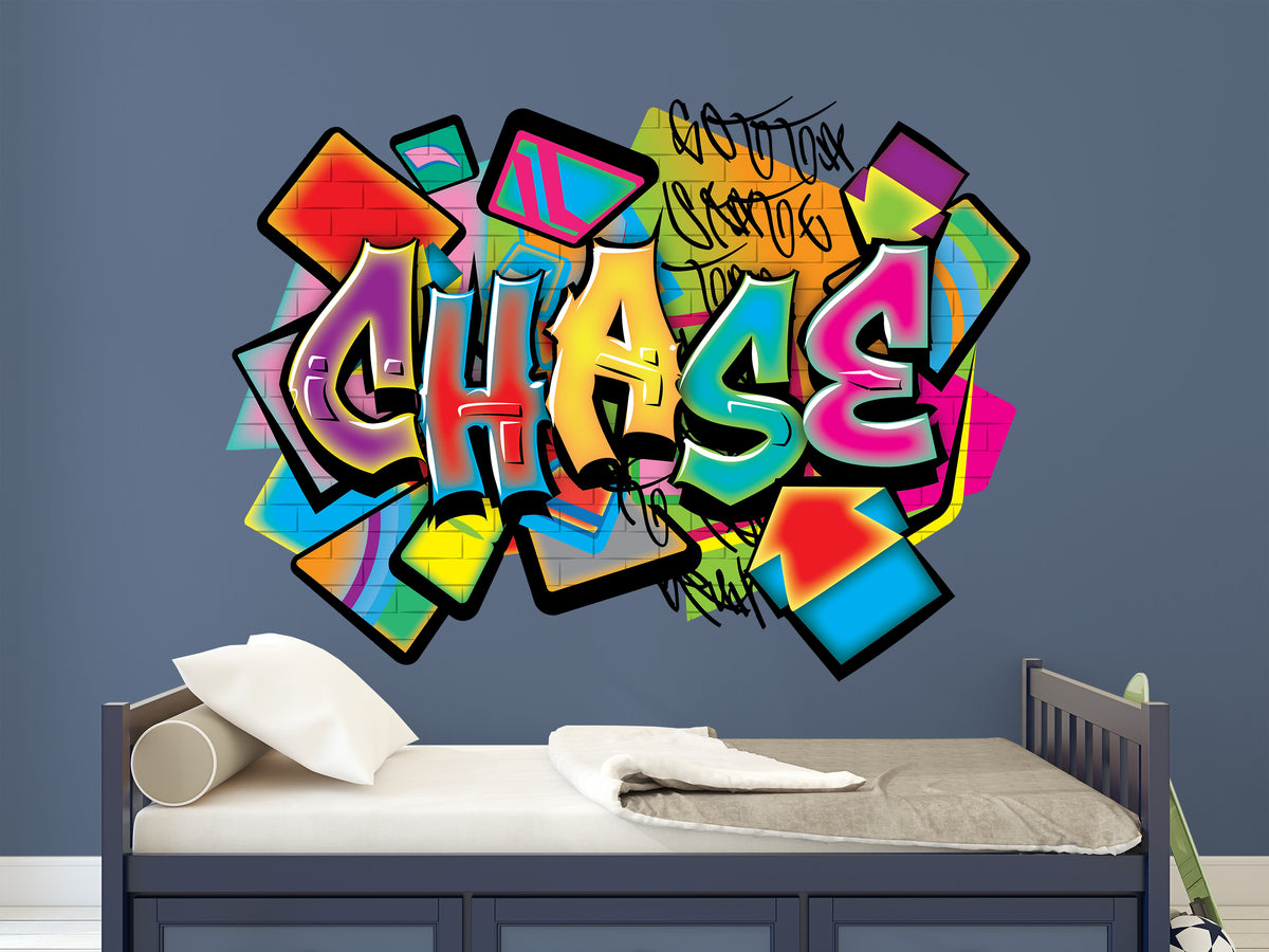 Personalized Vibrant Graffiti Name Wall Decal