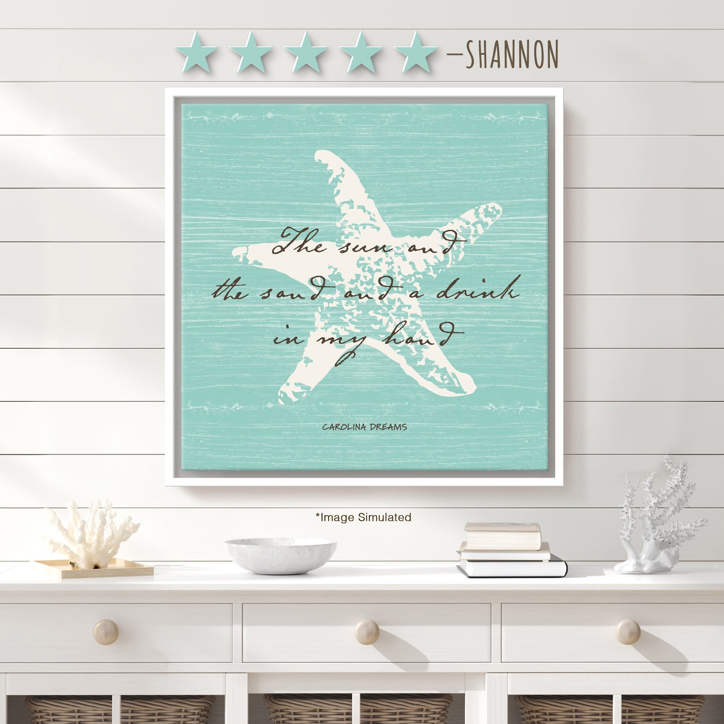 Custom Starfish Beach Canvas Wall Art