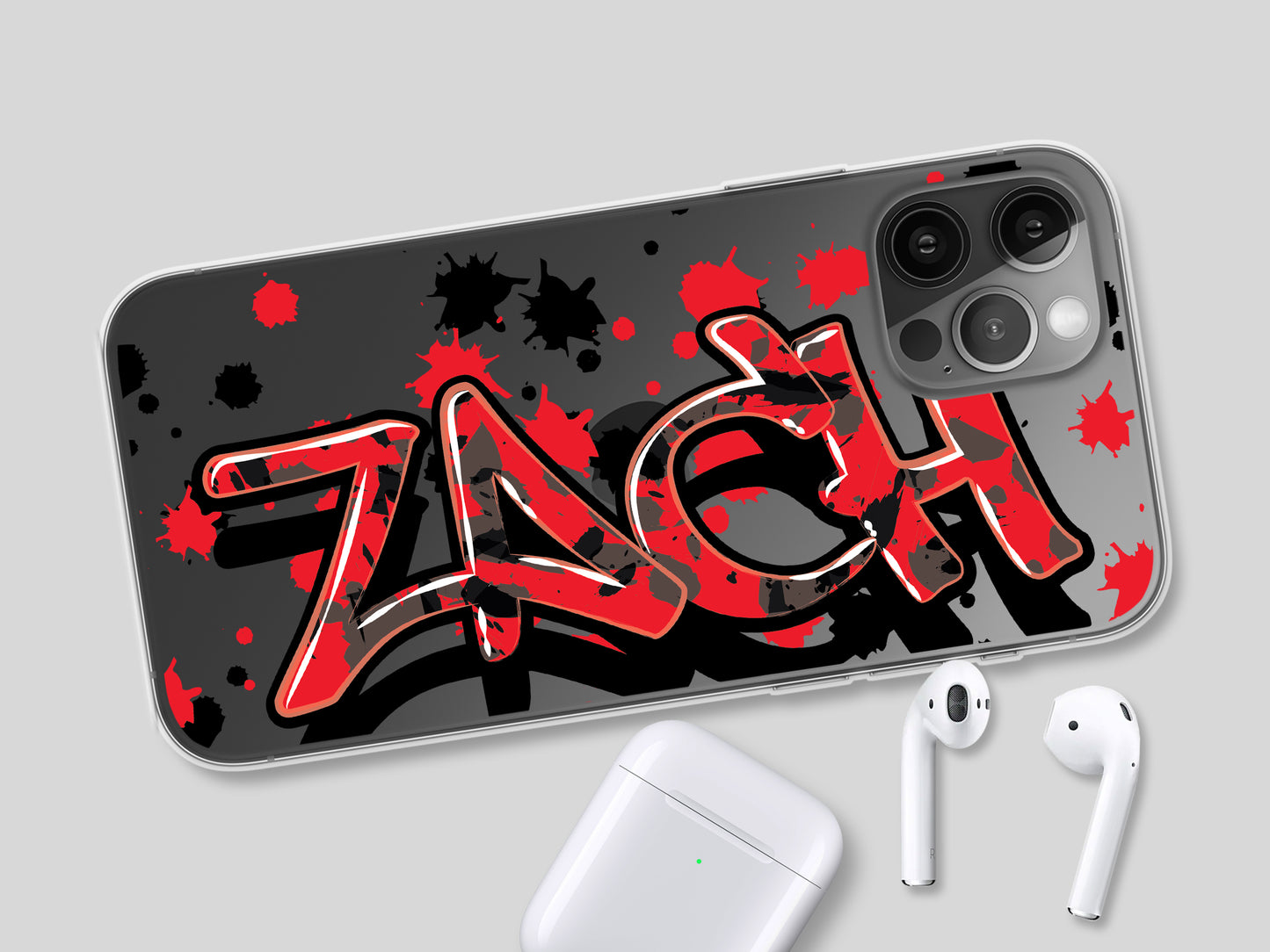 Personalized Graffiti Name Paint Splatter Phone Case