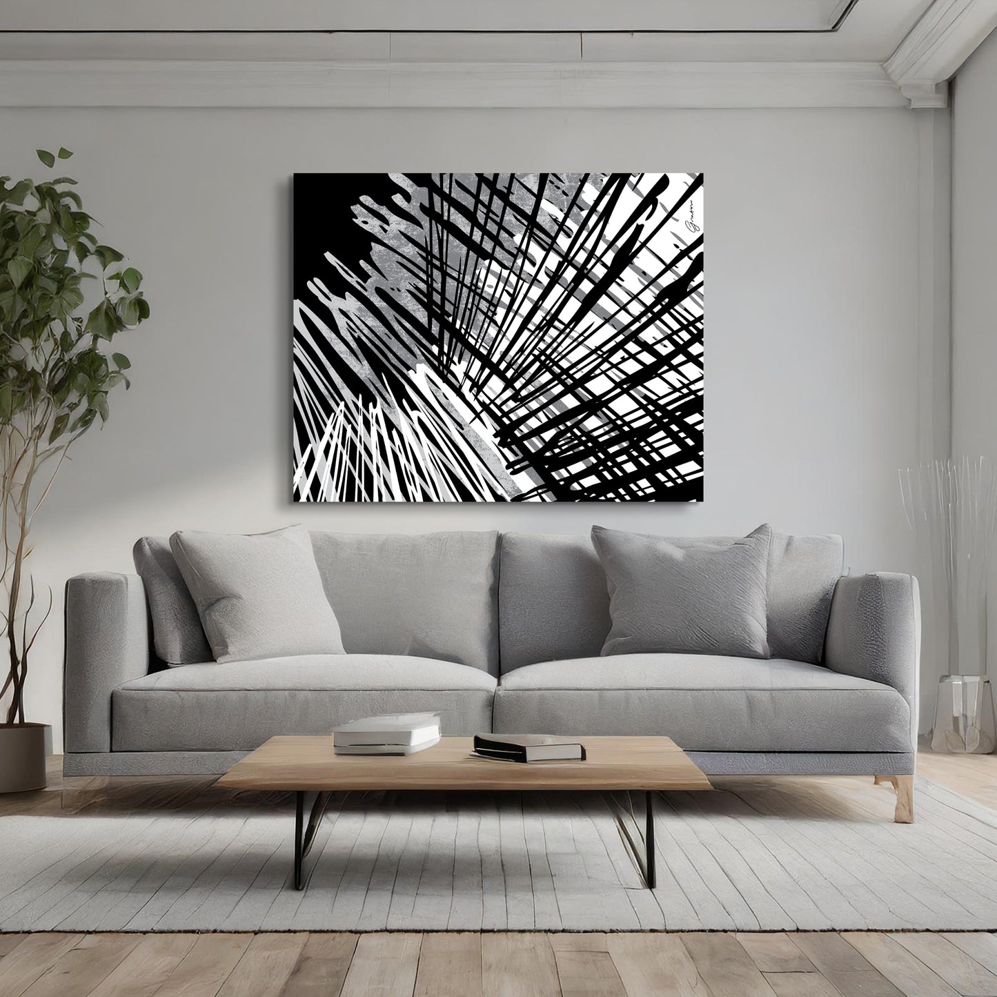 "Scribble" Modern Abstract