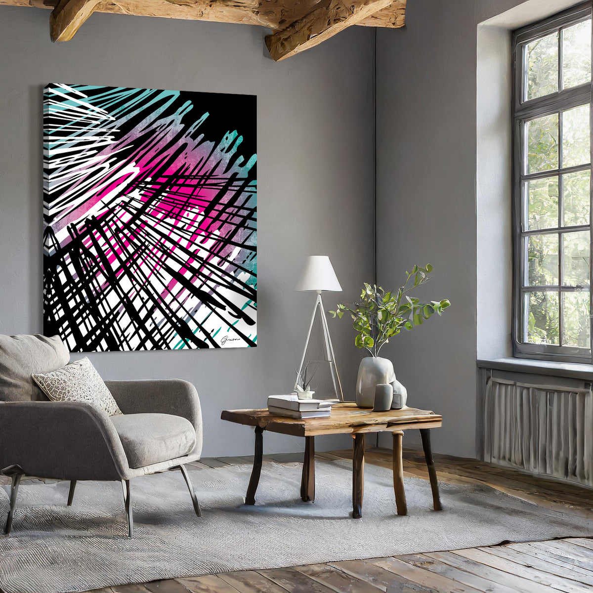 "Scribble" Modern Abstract