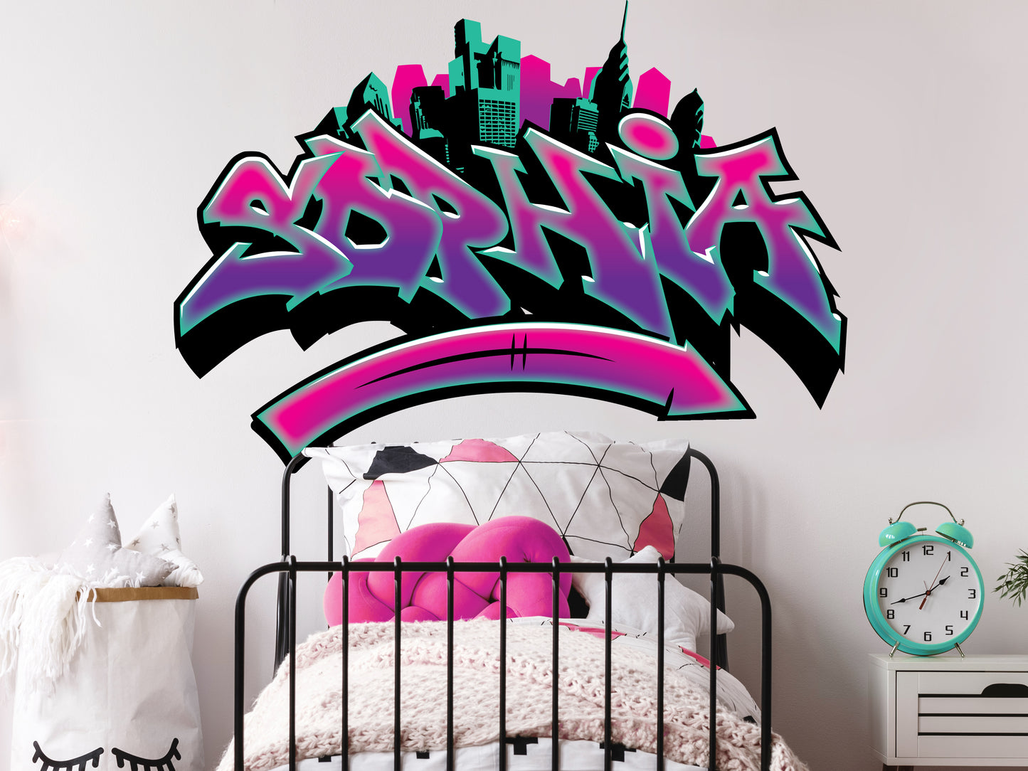 Personalized Graffiti Name City Decal