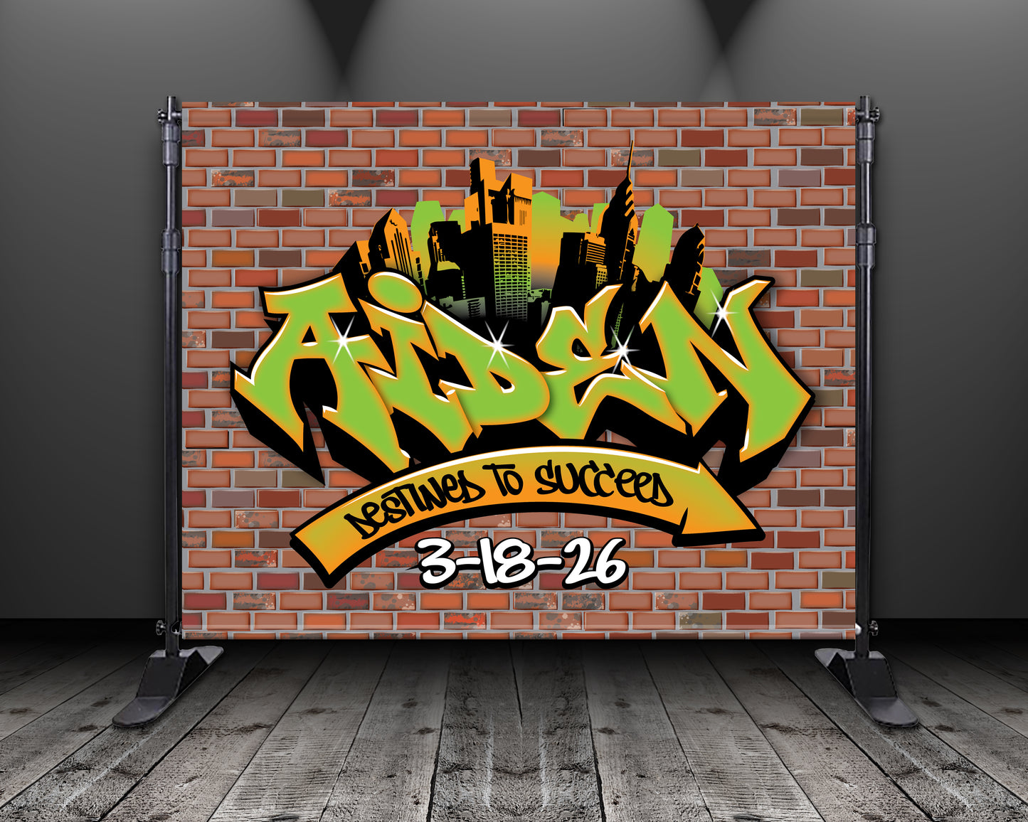 Personalized Graffiti Style Event Banner