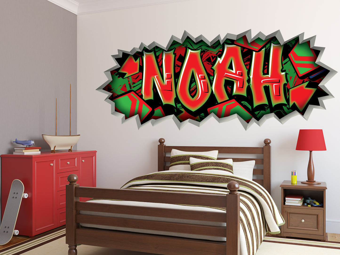 Personalized Colorful Graffiti Name Decal