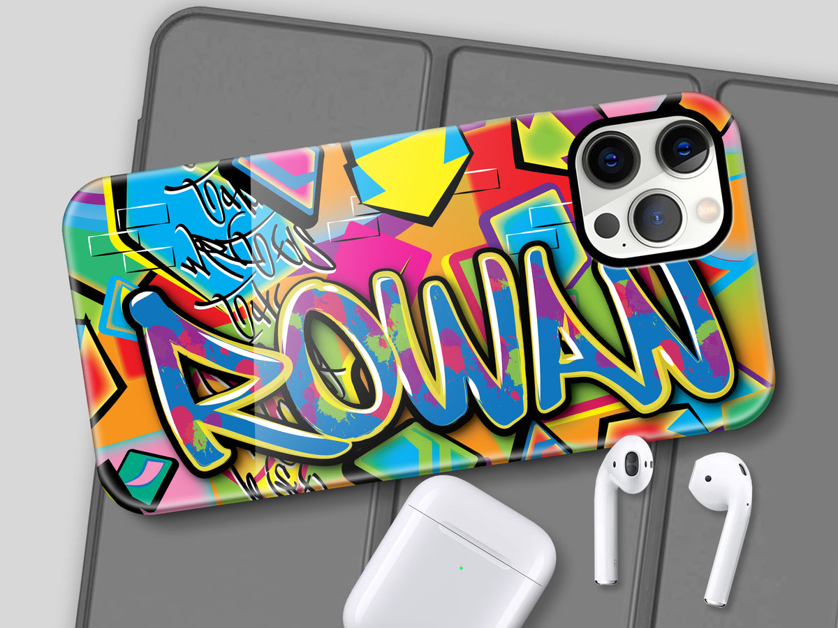 Personalized Graffiti Name Full Wrap Phone Case