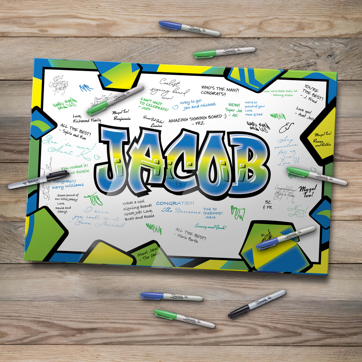 Graffiti Shapes Acrylic Art Sign In