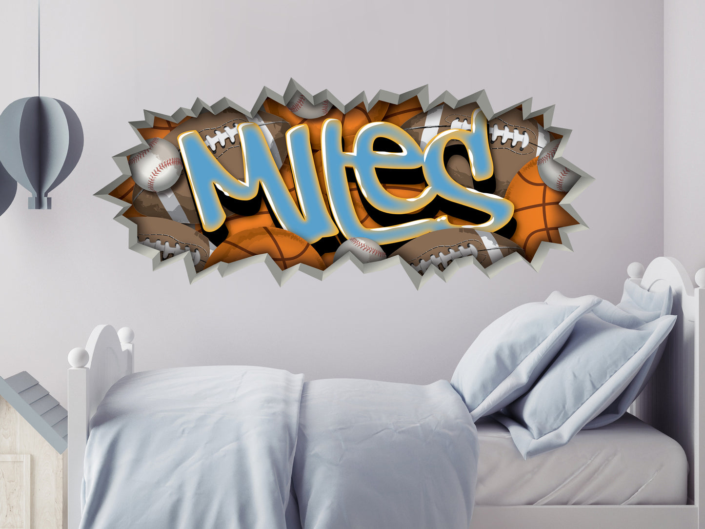 Personalized Sports Name Graffiti Wall Decal