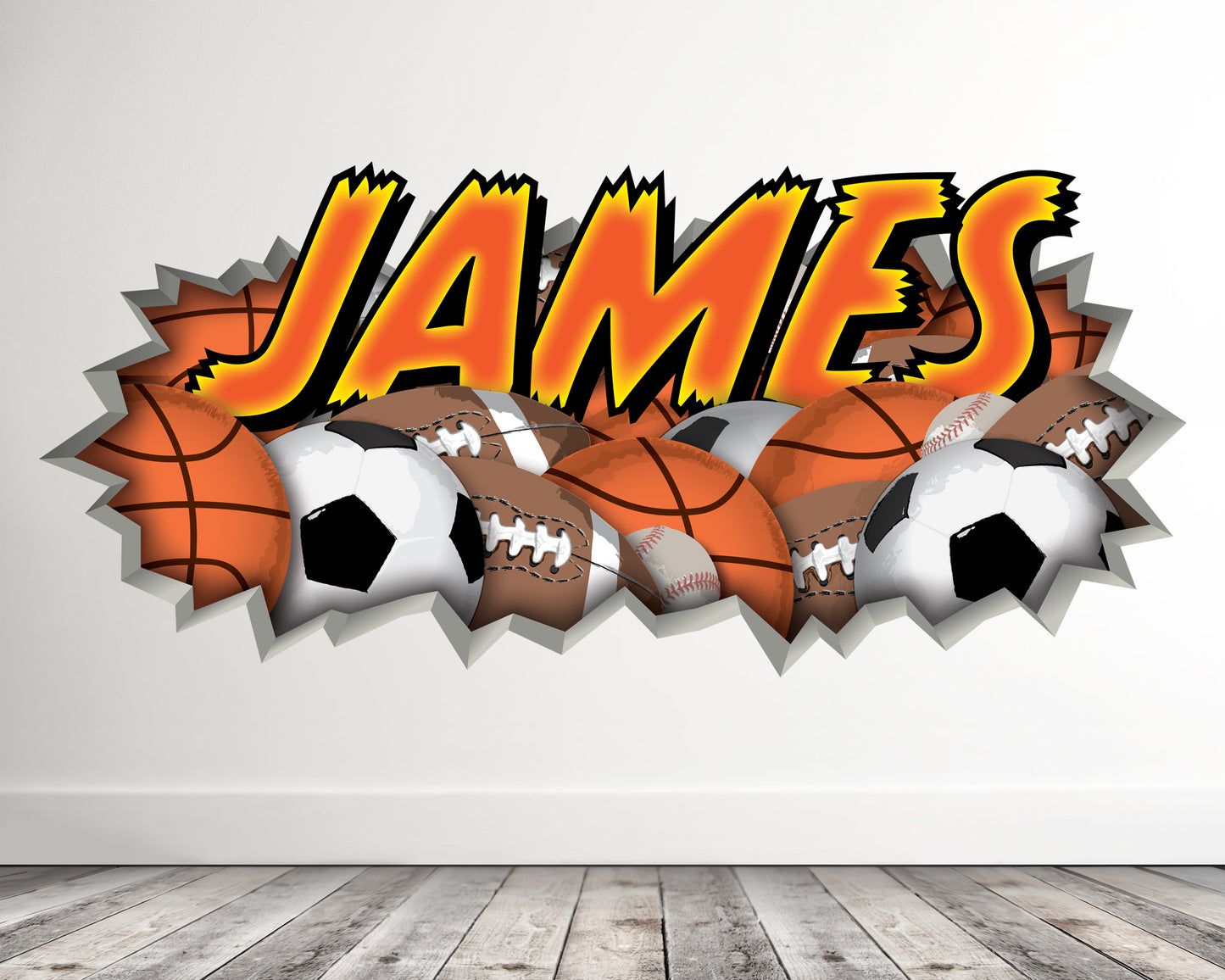 Personalized Sports Graffiti Name Decal