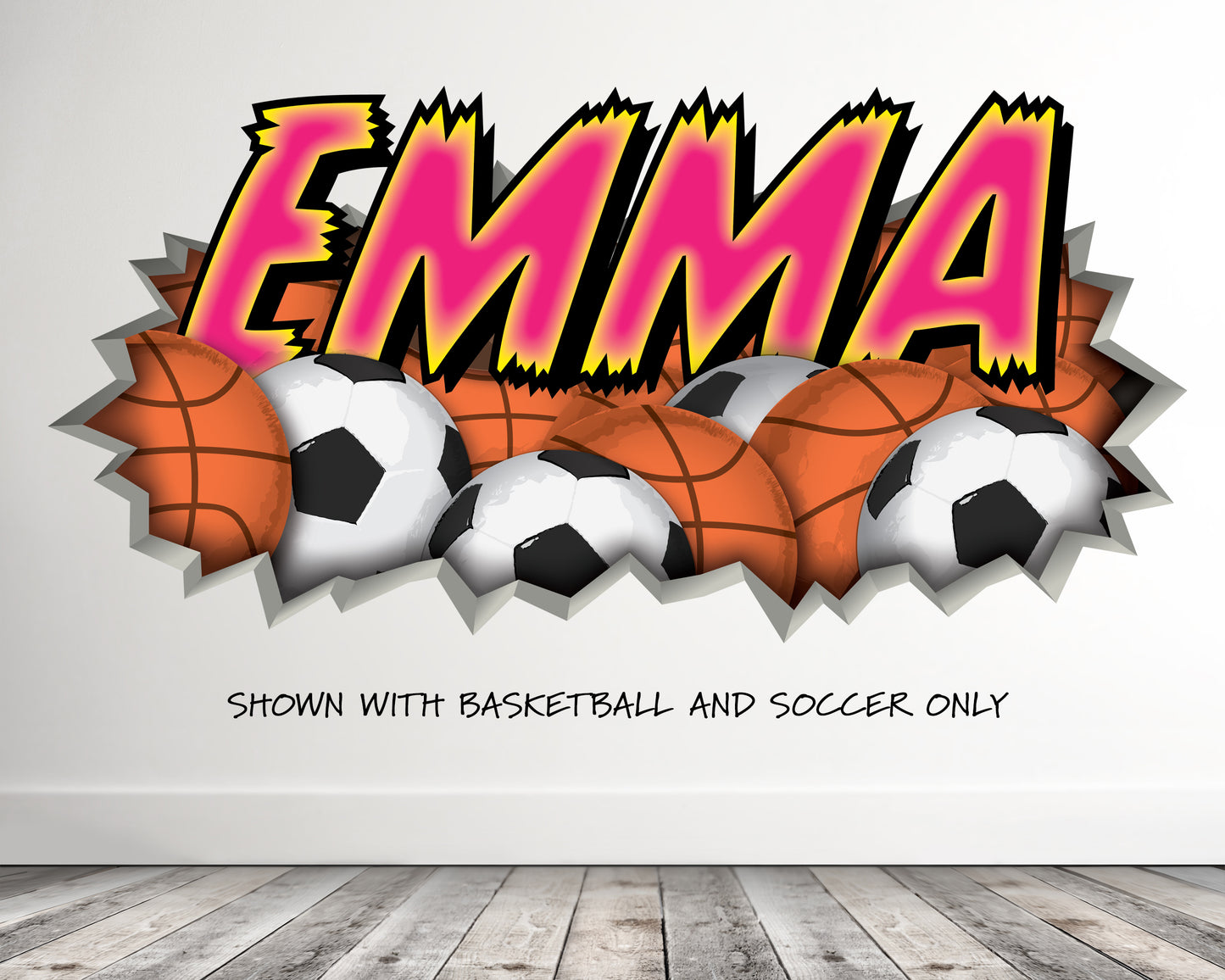 Personalized Sports Graffiti Name Decal