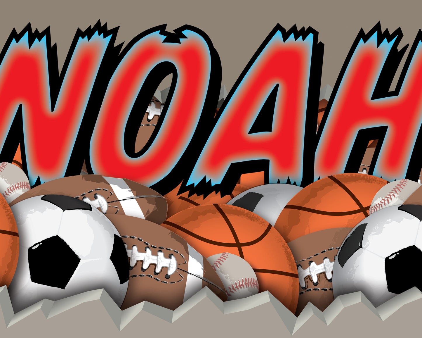 Personalized Sports Graffiti Name Decal