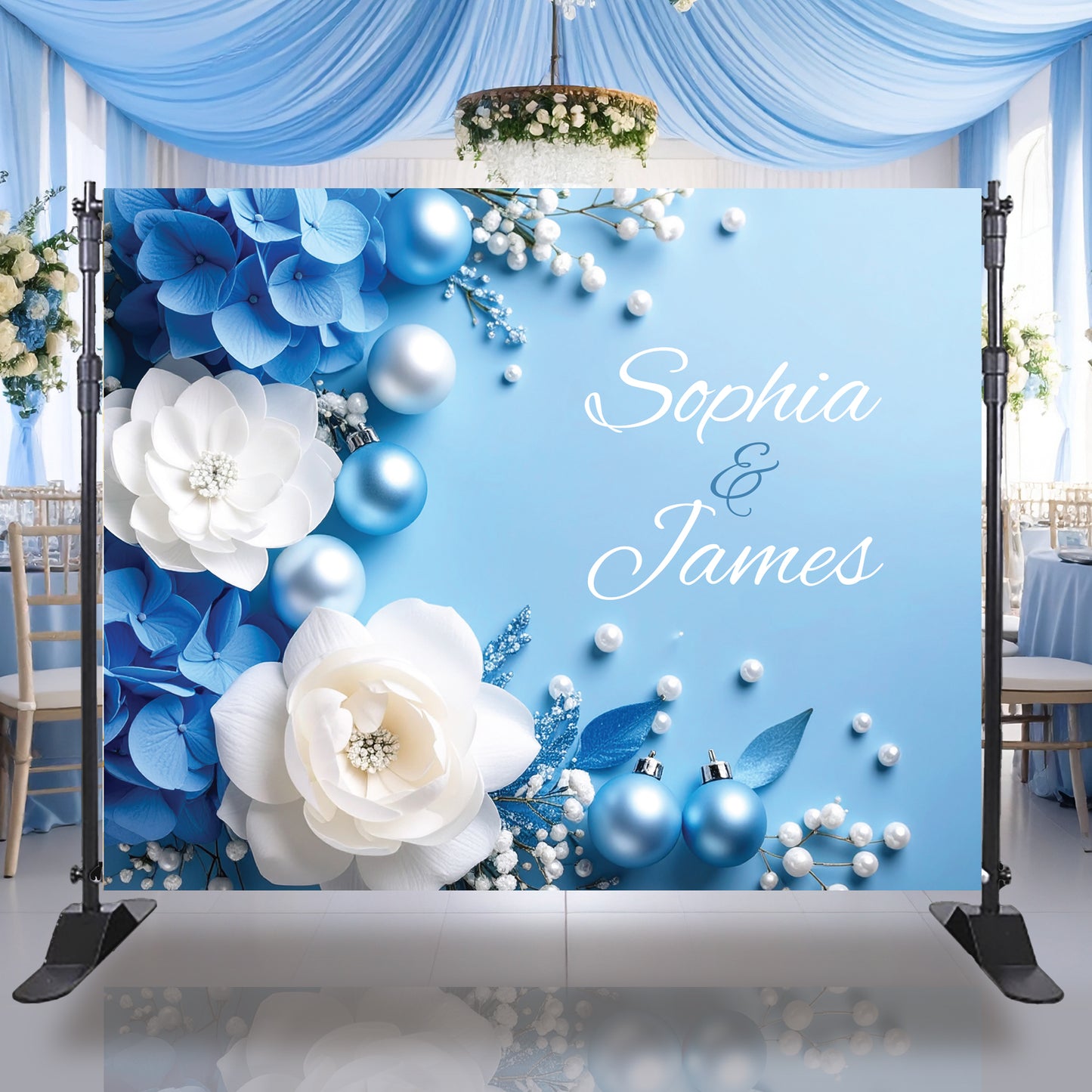 Wedding Banner - Blue Floral
