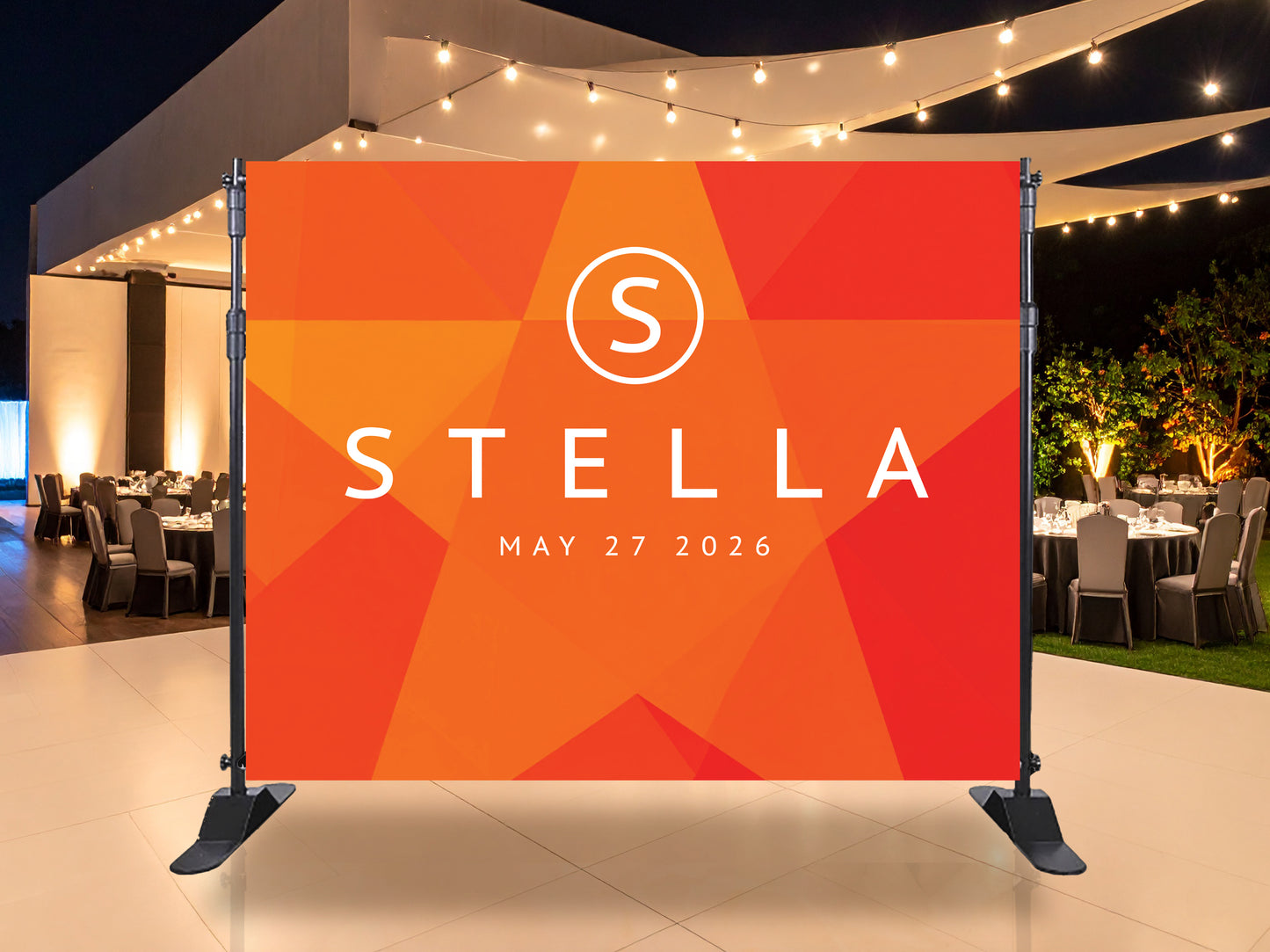 Modern Star Party Backdrop