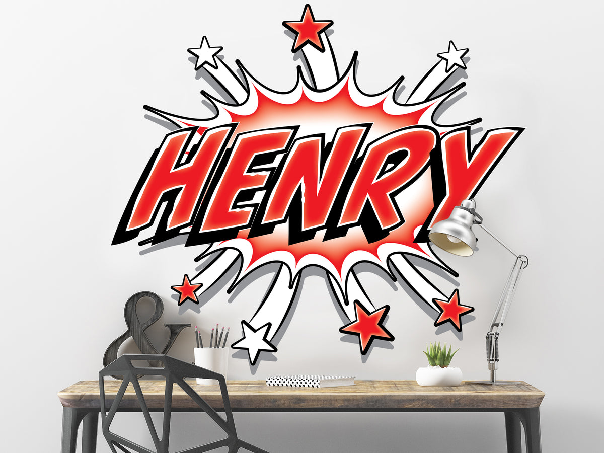 Graffiti Name Star Decal