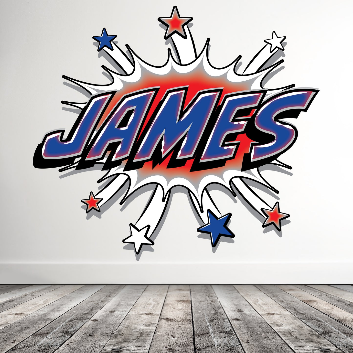 Graffiti Name Star Decal