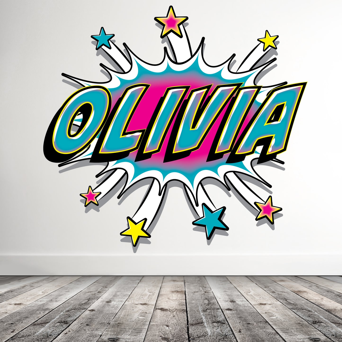 Graffiti Name Star Decal