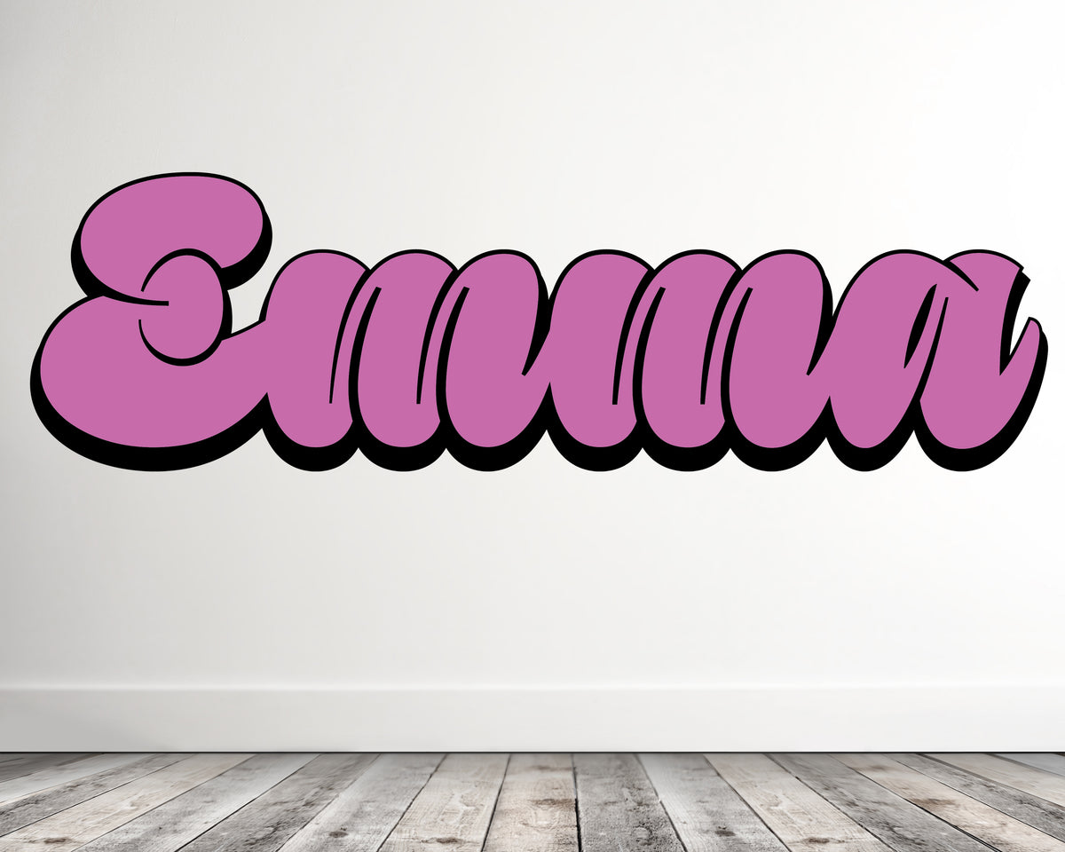 Personalized Curvaceous Name Decal