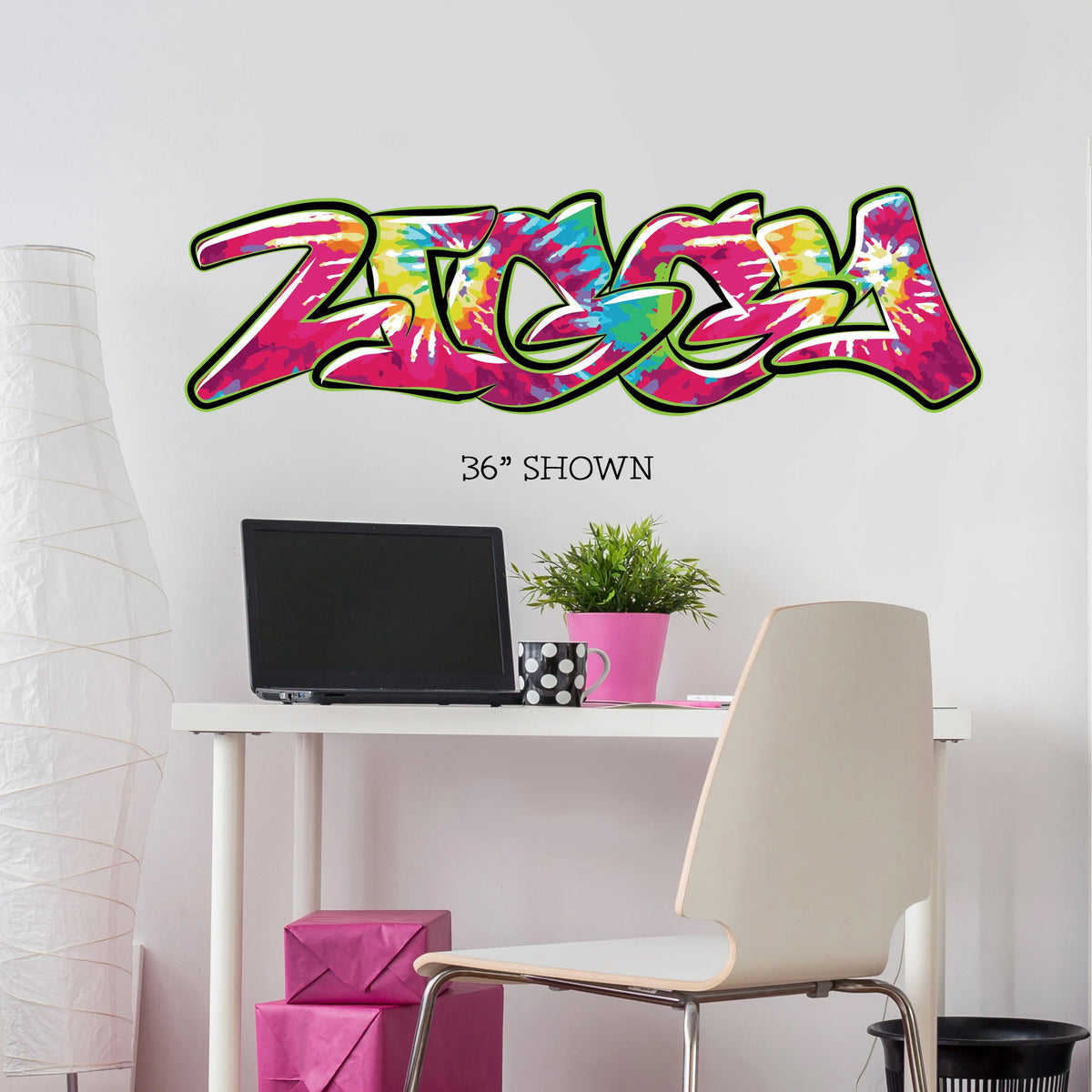 Tie-Dye Graffiti Name Decal