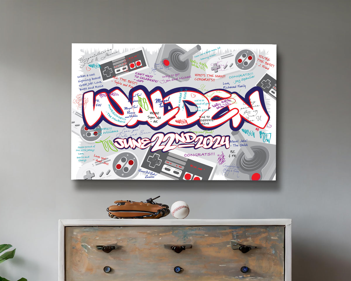 Personalized Classic Gaming Event Sign In Board