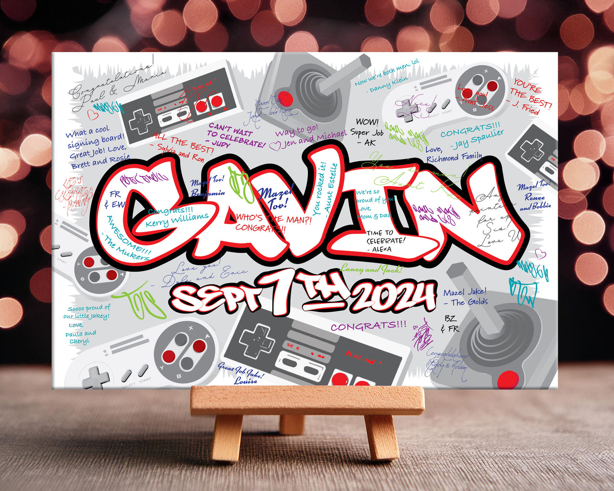 Personalized Classic Gaming Event Sign In Board