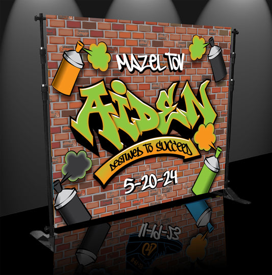 Personalized Graffiti Style Event Banner