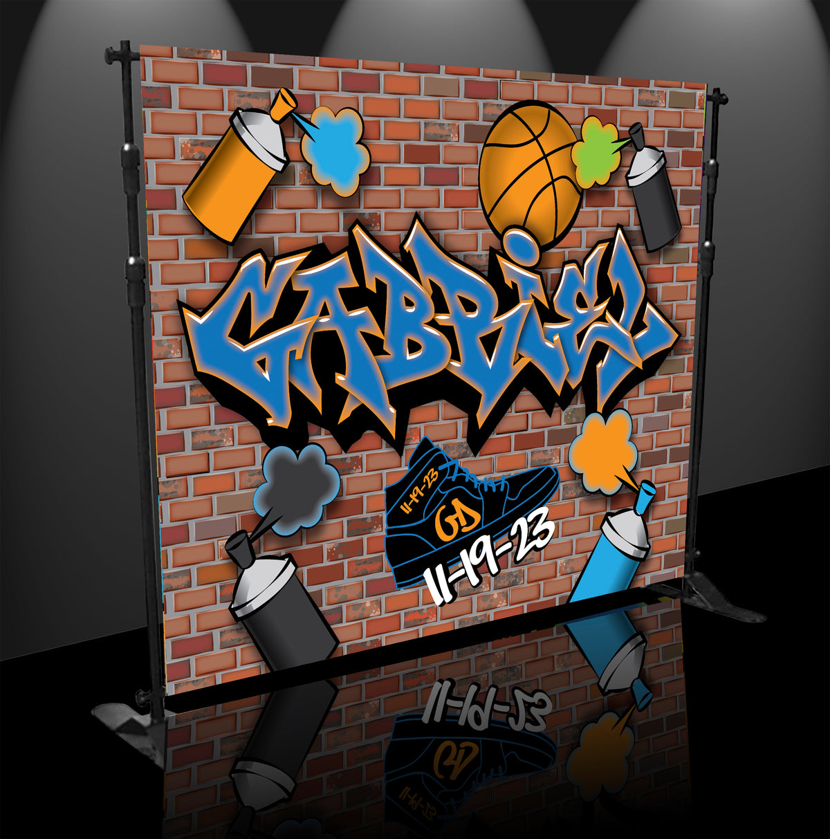 Personalized Graffiti Style Event Banner