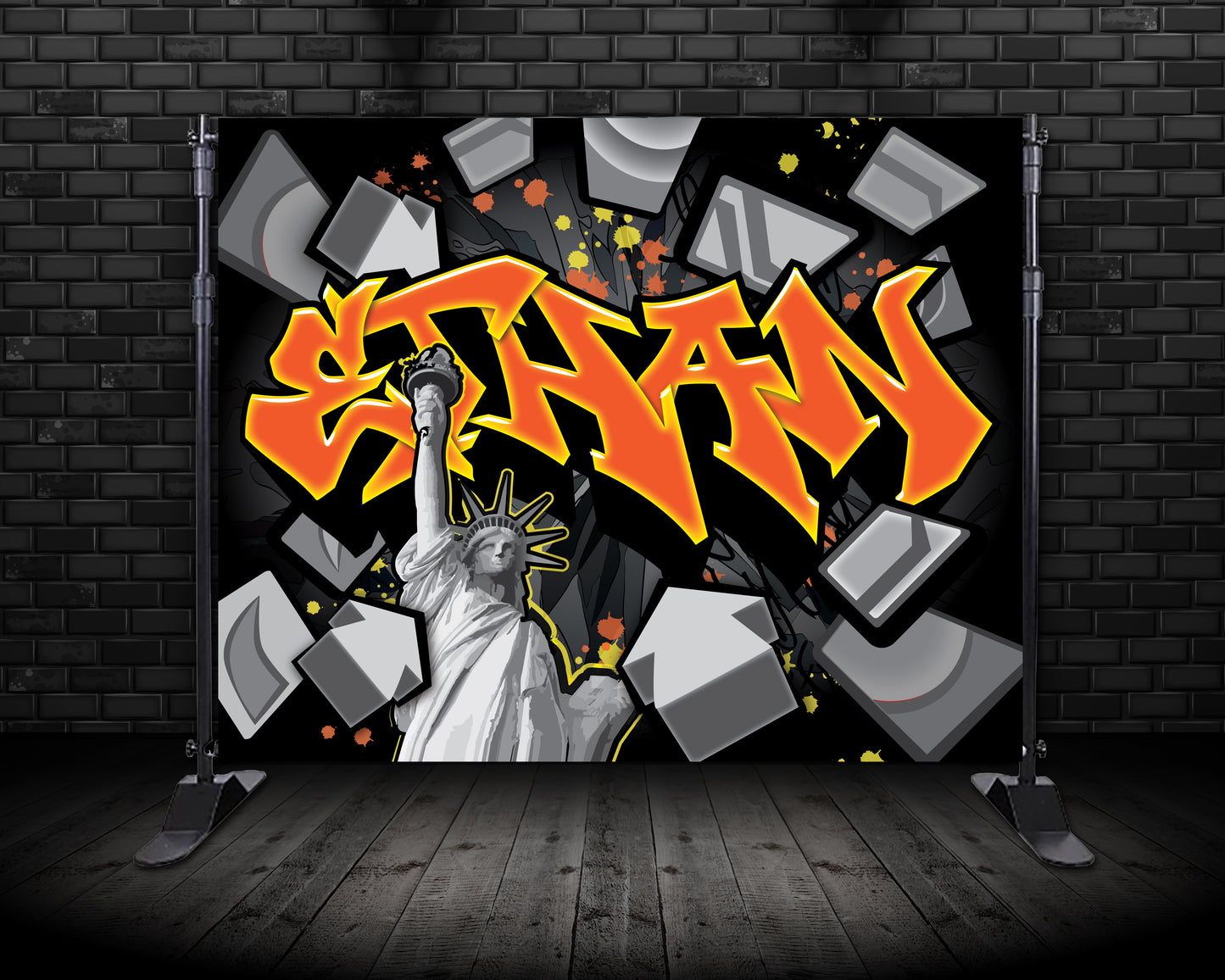 Custom Graffiti Liberty Event Banner