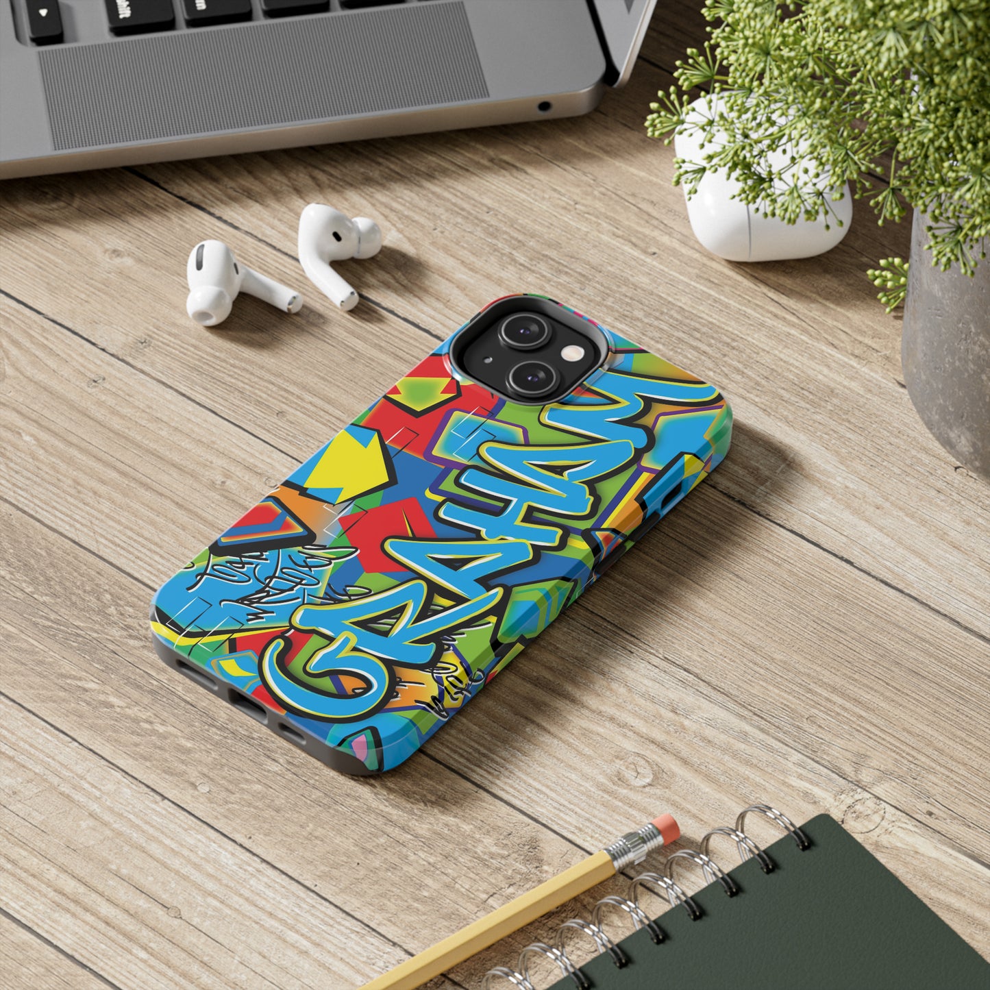 Personalized Graffiti Name Full Wrap Phone Case