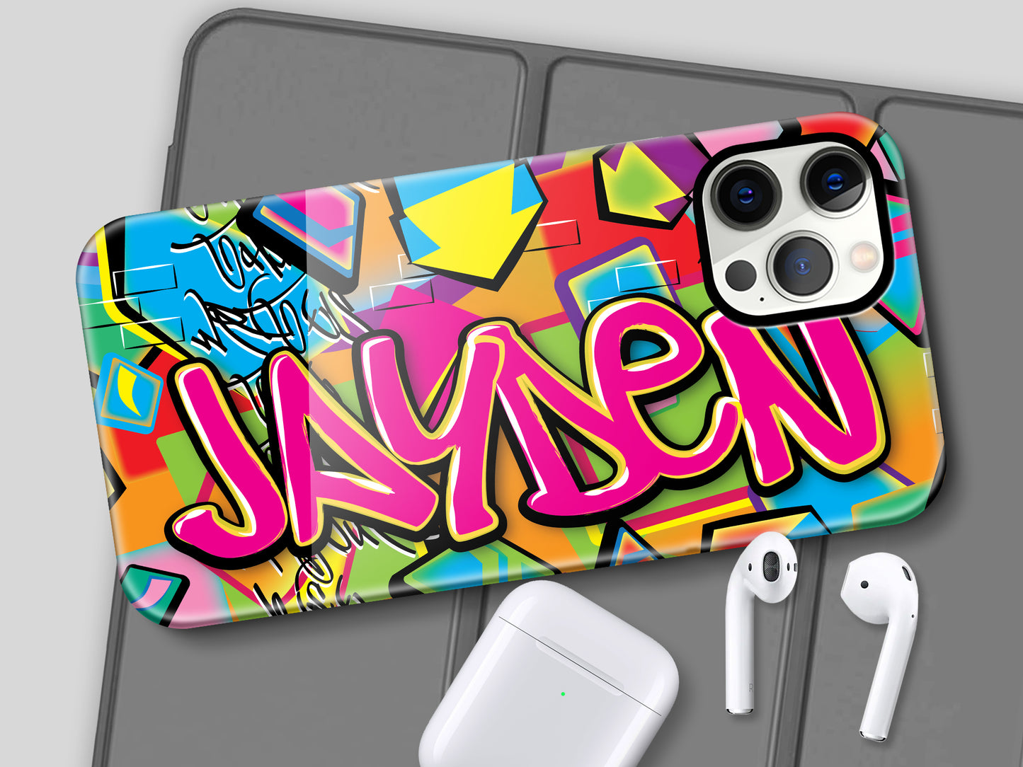 Personalized Graffiti Name Full Wrap Phone Case