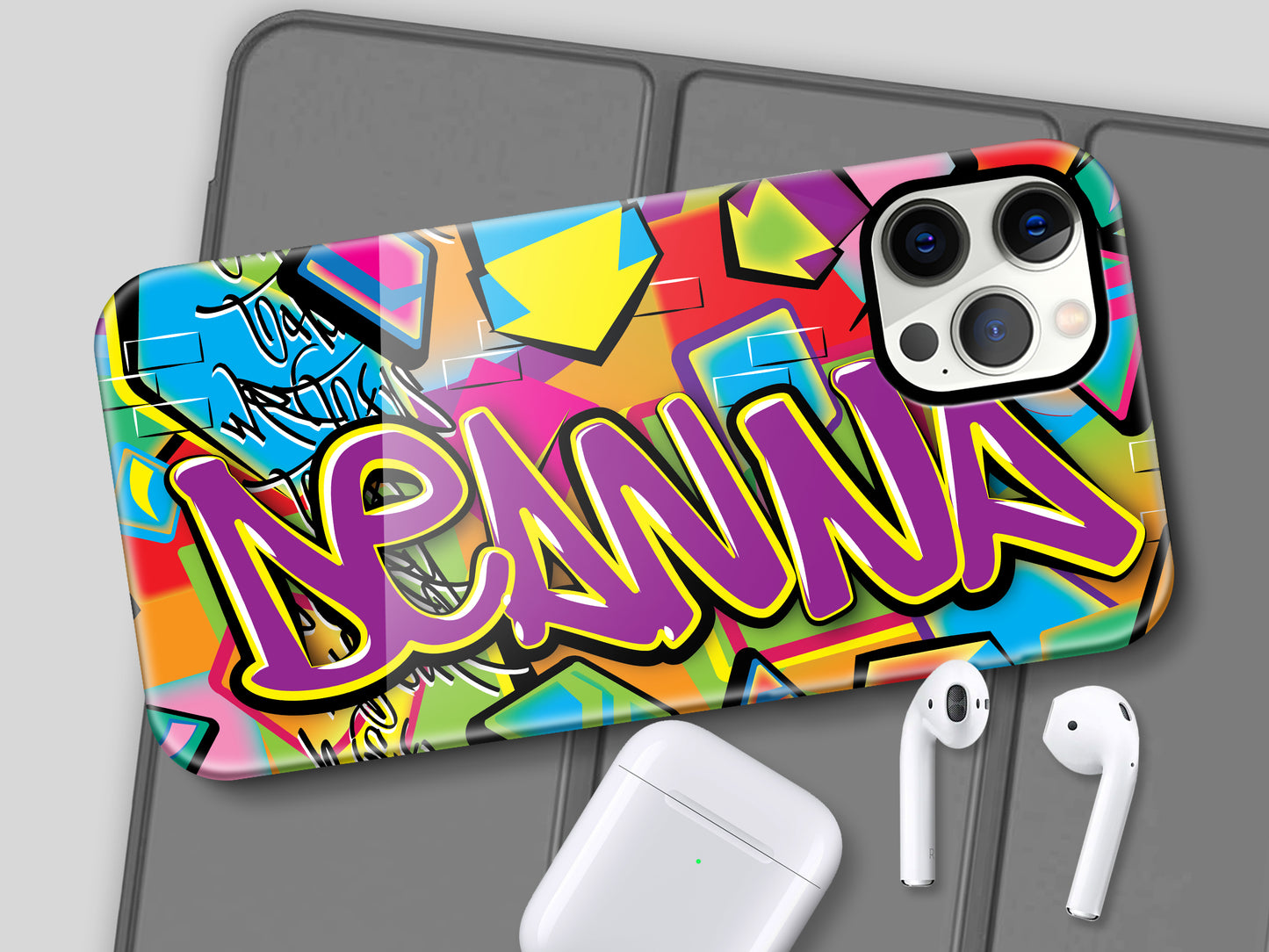 Personalized Graffiti Name Full Wrap Phone Case
