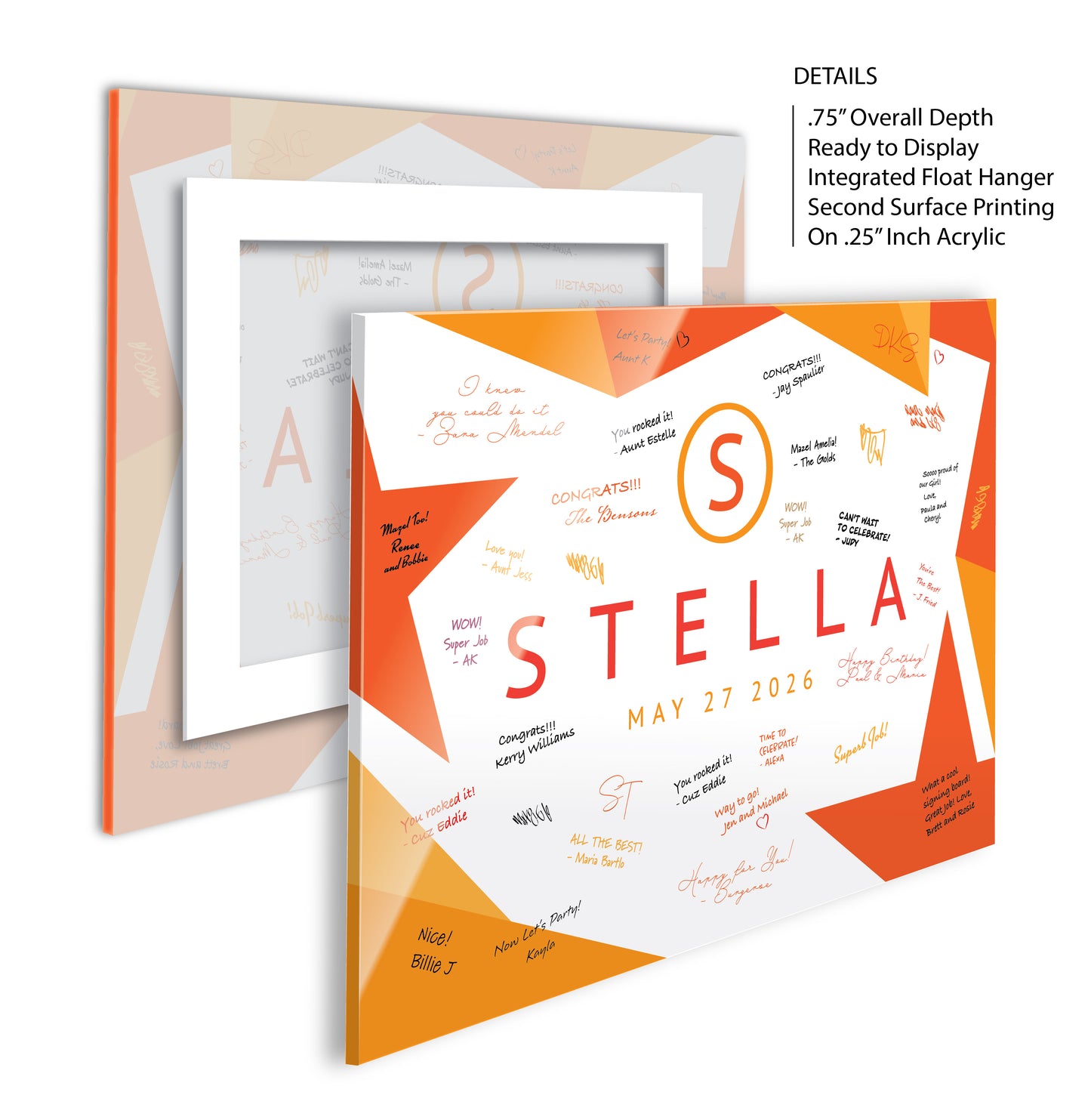 Modern Star Signing Board